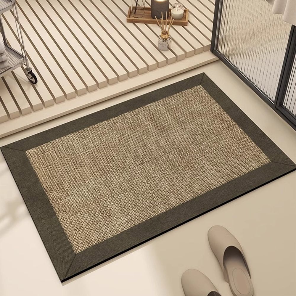 Diatomite Bath Mat, Super Absorbent Bathroom Rug with Non-Slip TPR Backing, Quick Dry Floor Mat for Shower Tub Sink, Machine Washable Household Foot Mat