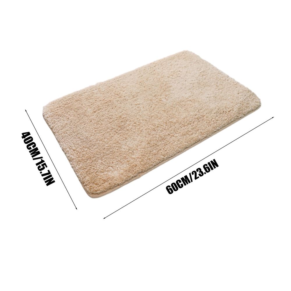Bath Rug, Non-Slip Absorbent Bath Mat, High Pile Plush Floor Mat for Shower Tub, Machine Washable Quick Dry Bathroom Carpet, Soft Home Decor