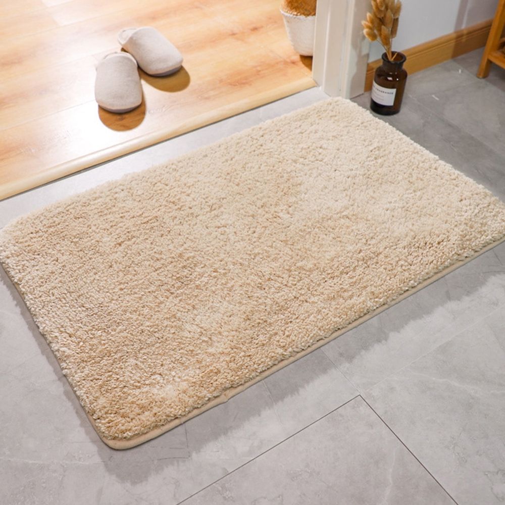 Bath Rug, Non-Slip Absorbent Bath Mat, High Pile Plush Floor Mat for Shower Tub, Machine Washable Quick Dry Bathroom Carpet, Soft Home Decor
