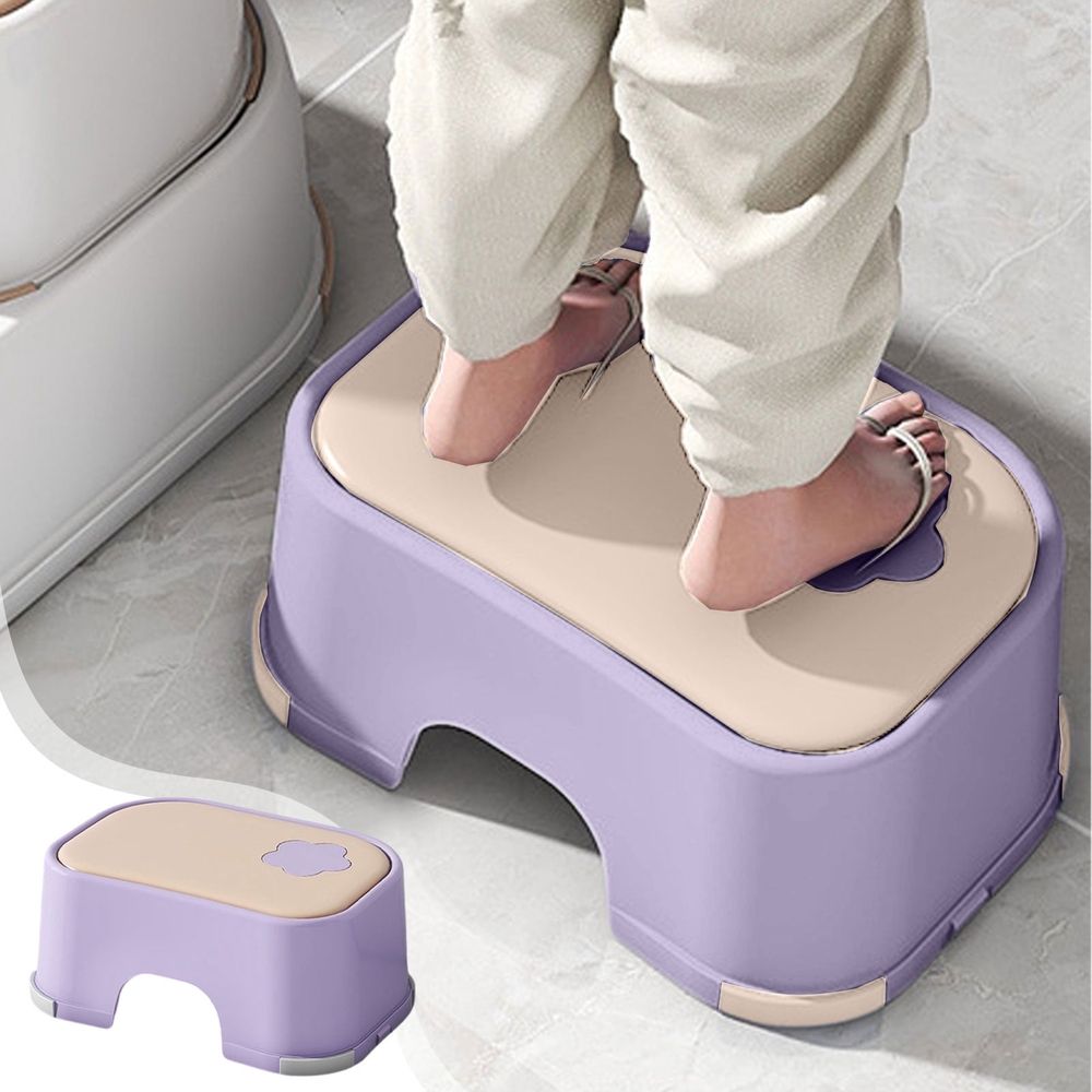 Kids Step Stool, Non-Slip Bathroom Stool for Children and Toddlers, Durable Plastic Step Stool with Skidproof Design for Brushing Teeth and Washing Face, Enhanced Load-Bearing for Home Use