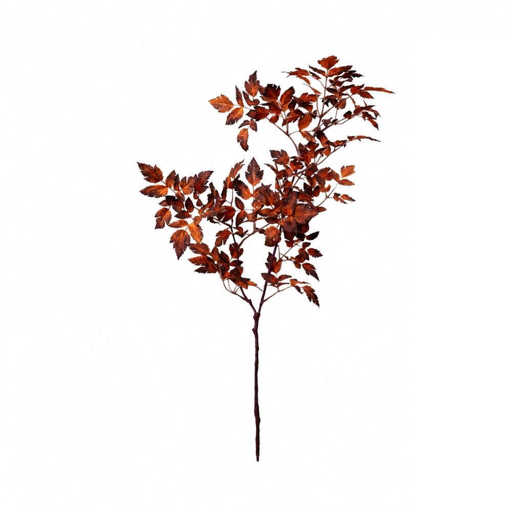 4 Pcs Artificial Fall Maple‑Hemp Leaf Stems, 31.5 Inch Faux Plastic Autumn Foliage Branches, Realistic Fake Leaf Sprigs for Vase Arrangement, Farmhouse Home Table Mantel Thanksgiving Decor