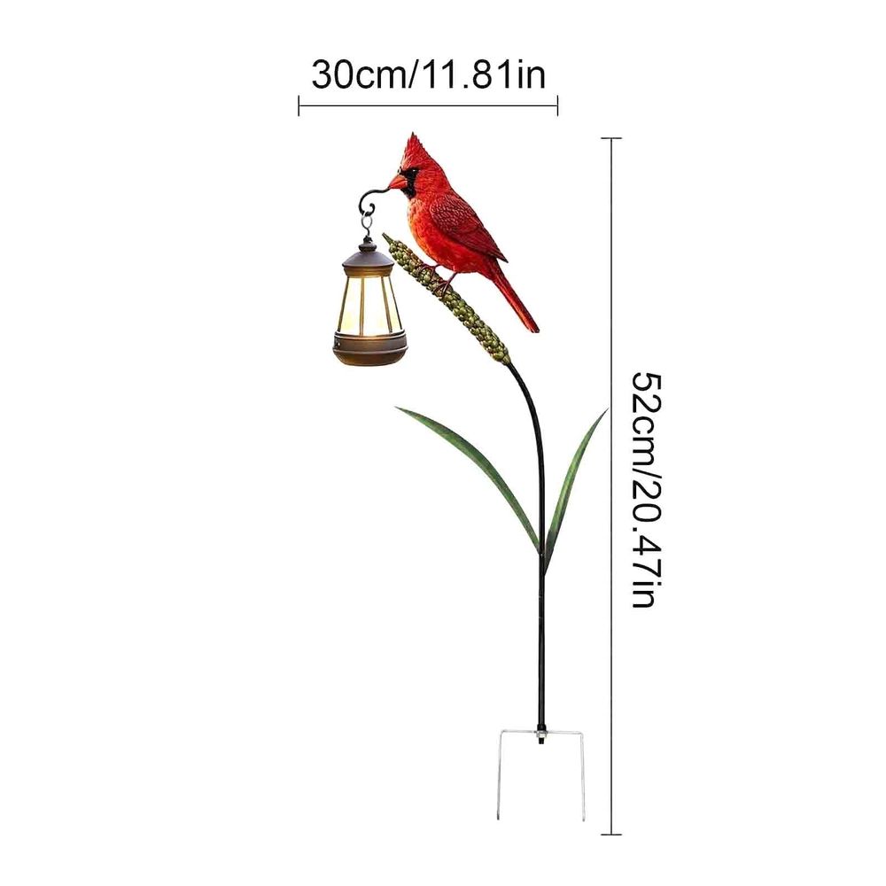 Clearance!Cardinal Solar Light—A Beautiful Garden Light that Feels Full of Life, Outdoor Stake Yard Decor, Red Bird Lantern,Warm Glow Lantern for Patio Lawn Porch