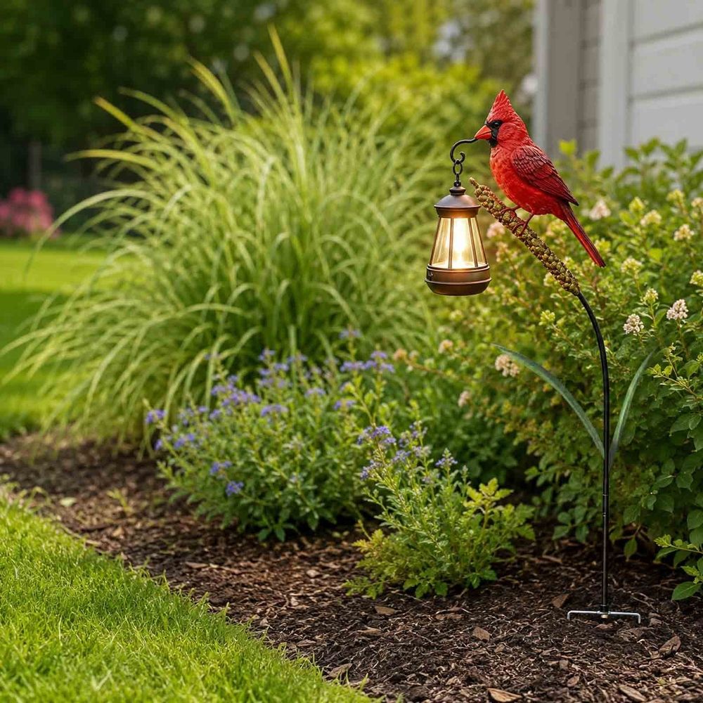 Clearance!Cardinal Solar Light—A Beautiful Garden Light that Feels Full of Life, Outdoor Stake Yard Decor, Red Bird Lantern,Warm Glow Lantern for Patio Lawn Porch
