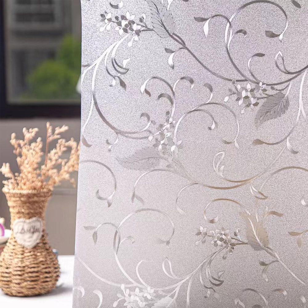 Window film, privacy window film, PVC adhesive film, decorative glass film, 45x200cm clear, for living room kitchen bedroom
