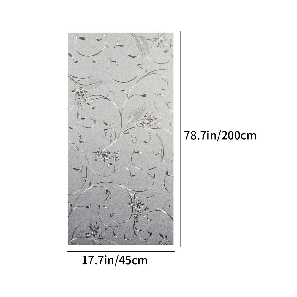 Window film, privacy window film, PVC adhesive film, decorative glass film, 45x200cm clear, for living room kitchen bedroom