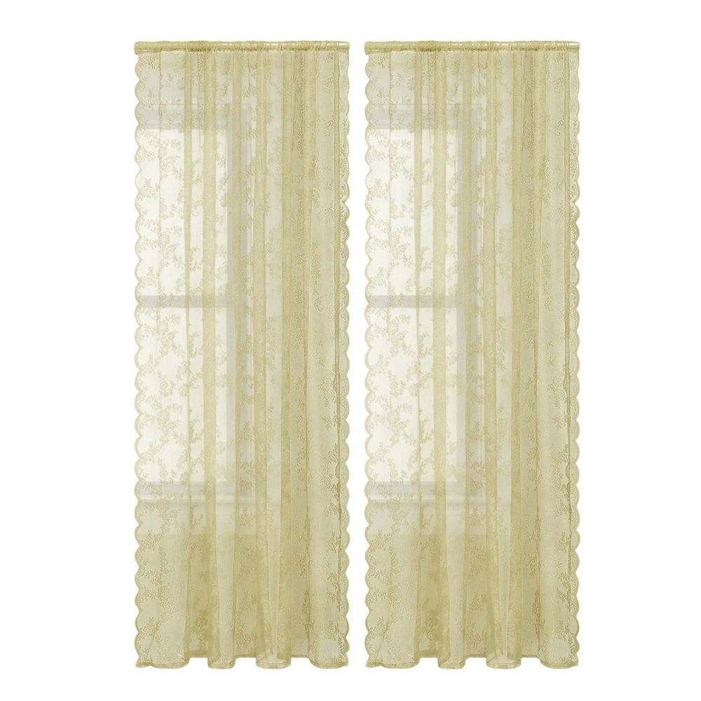 100cm Wide X 250cm Long French Lace Window Curtain Semi Lace Curtain And Through Bar Curtain Dark Window Curtains Shower Curtain And Liner Set Window Privacy Curtain Out Curtains for Window Terrazzo