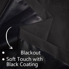 Blackout Curtains, Room Darkening Drapes, Rod Pocket Window Panels for Living Room, Bedroom, Sliding Door, Thermal Insulated 63x84 inch