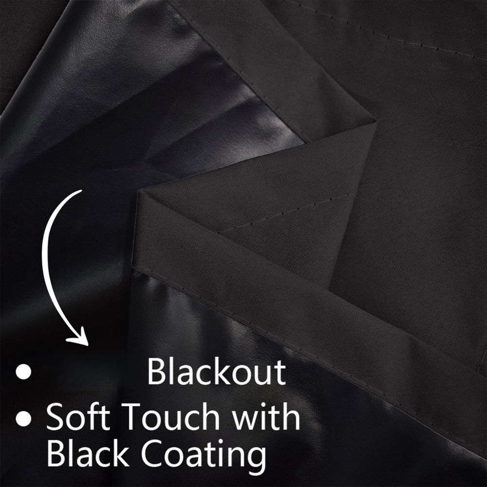 Blackout Curtains, Room Darkening Drapes, Rod Pocket Window Panels for Living Room, Bedroom, Sliding Door, Thermal Insulated 63x84 inch