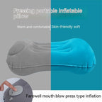 Compression Inflatable Camping Pillow, Camping Inflatable Pillow, Camping Pillow for Sleeping (blue)flocking Compact, Comfortable