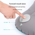 Compression Inflatable Camping Pillow, Camping Inflatable Pillow, Camping Pillow for Sleeping (blue)flocking Compact, Comfortable