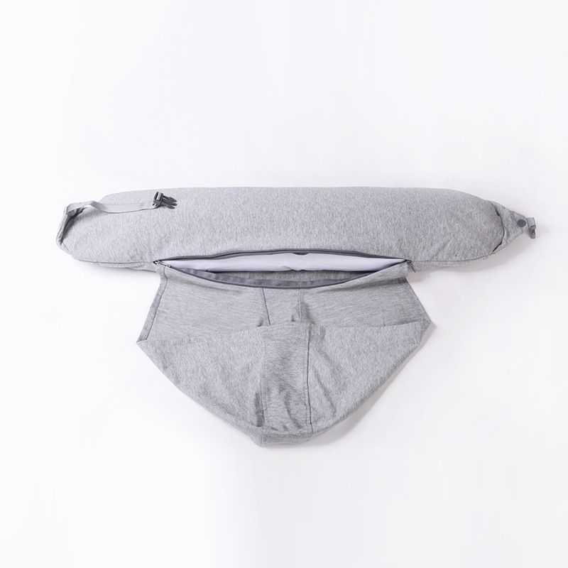 Travel Neck Pillow for Airplane Memory Foam Hooded Neck Travel Pillow 3 in 1 Travel Pillow for Head Neck Waist Support Soft Removable