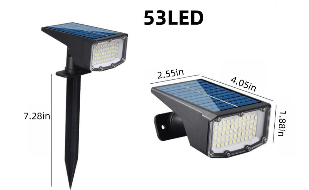 Solar Spot Lights Outdoor Waterproof 4 Pack IP65, LED 3 Lighting Modes Spotlights for Yard Garden House Garage Pathway