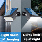 Solar Spot Lights Outdoor Waterproof 4 Pack IP65, LED 3 Lighting Modes Spotlights for Yard Garden House Garage Pathway