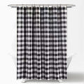 72 x 72 Inch Buffalo Check Shower Curtain, Farmhouse Style Black and White Plaid Water-Repellent Polyester Bath Curtain Machine