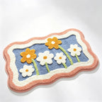 Bath Mat Bathroom Rugs 24" x 16"- Cute Little Flowers Bath Mats Fluffy Bath Rug Non Slip Water Aabsorbent Small Bathroom Rug Decor