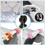 6 PCS Colorful Stroller Clip, Stroller Toy Holder, Blanket Clip, Sunshade, Windproof Clip, or Other Fixed, Plastic Universal Clip