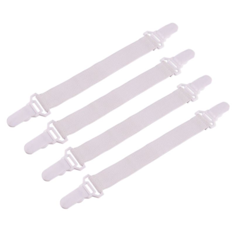 4Pcs Bed Sheet Holder Straps Sheet Stays Keepers Bedsheet Holders Fasteners, Fitted Sheet Clips Grippers Sheet Fasteners