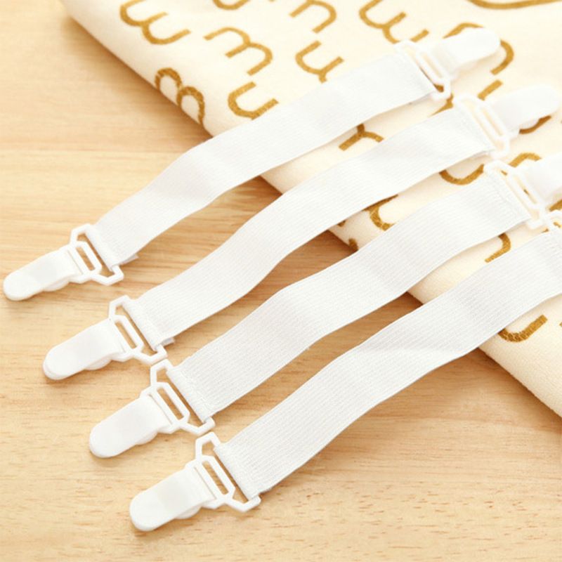 4Pcs Bed Sheet Holder Straps Sheet Stays Keepers Bedsheet Holders Fasteners, Fitted Sheet Clips Grippers Sheet Fasteners