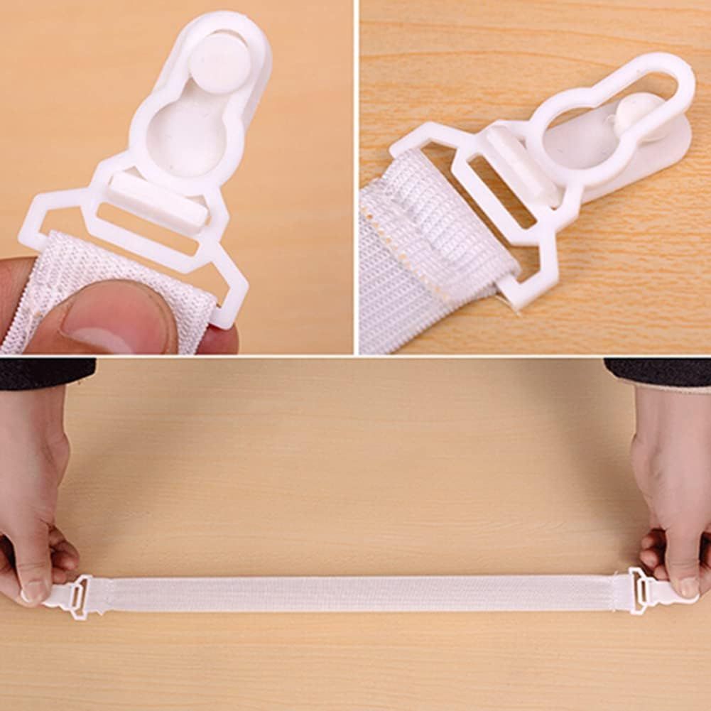 4Pcs Bed Sheet Holder Straps Sheet Stays Keepers Bedsheet Holders Fasteners, Fitted Sheet Clips Grippers Sheet Fasteners