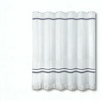 White Shower Curtain, Tassel Shower Curtain Shower Curtain with 12 Hooks, for Bathroom Waterproof Shower Curtain Liner (72" x 72")