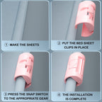 12 Pack Bed Sheet Grippers,Bed Sheet Clips with Two-Speed Adjustment,Sheet Holder That Hold Slip and Fall Out,Keep
