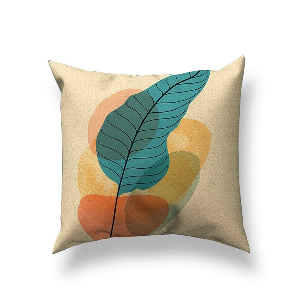 Boho Throw Pillow Covers Abstract Art Farmhouse Pillow Cases Modern Minimalism Pillow Covers for Couch Room Set of 4, 18 x 18 Inch