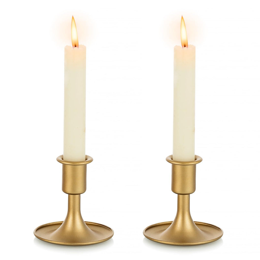 Candlestick Holders Taper Candle Holders, Gold Candle Stick Candle Holder for Table Centerpiece, Wedding Reception,  Set of 2