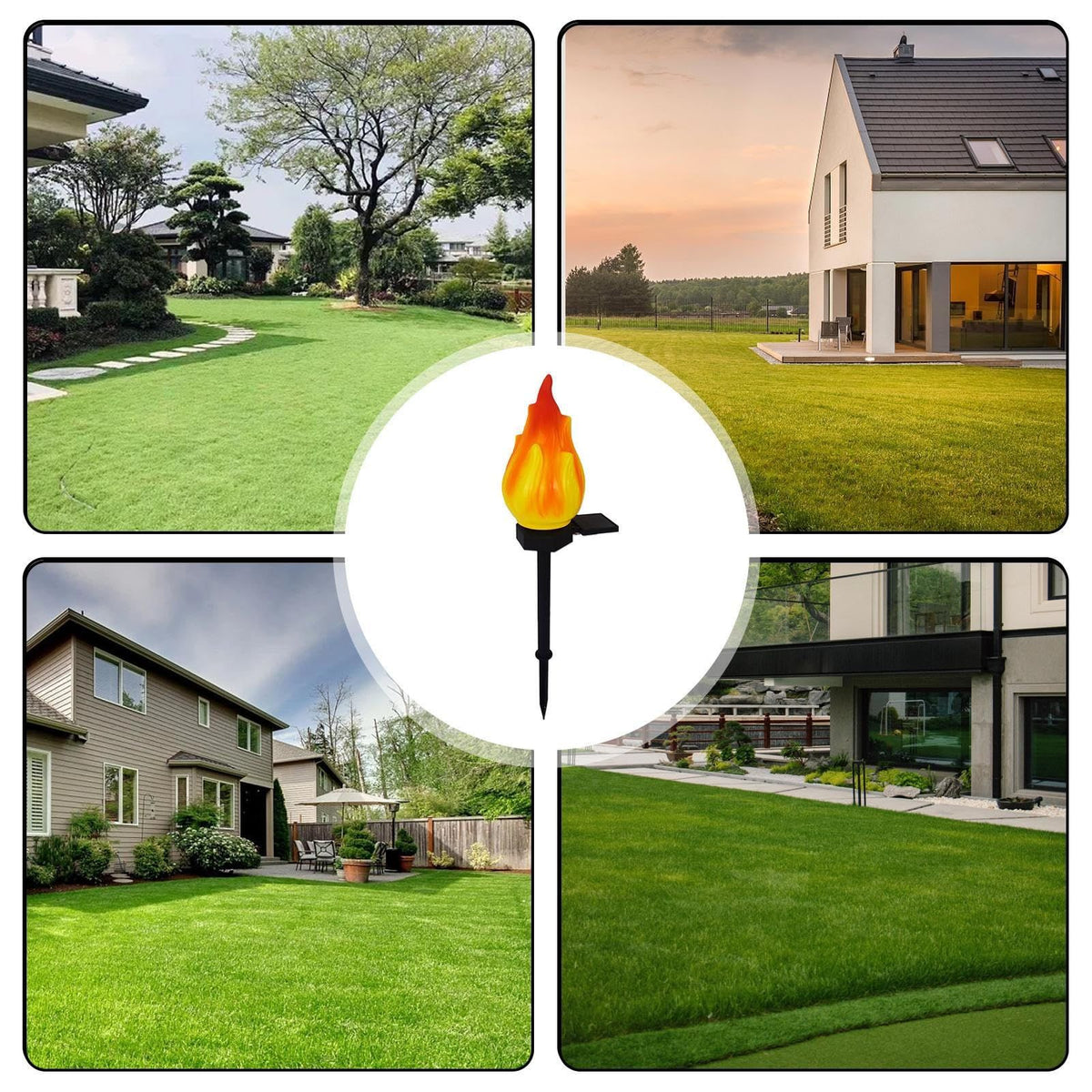 Solar Torch Lights, Flame Flickering Outdoor Lights, Super Bright Landscape Torches, Pathway Lighting Decor, Solar-Powered Flame