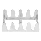 Stainless Steel Roasting Stand, Portable BBQ Multi Grill Rack Gentle Cooking Rustproof Holds 4 Ribs for Grilling Barbecuing Smokin