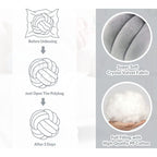 light gray cushion Soft knot ball pillows,round throw pillow cushion Home Decoration Plush Pillow,Throw Knotted Pillow Round