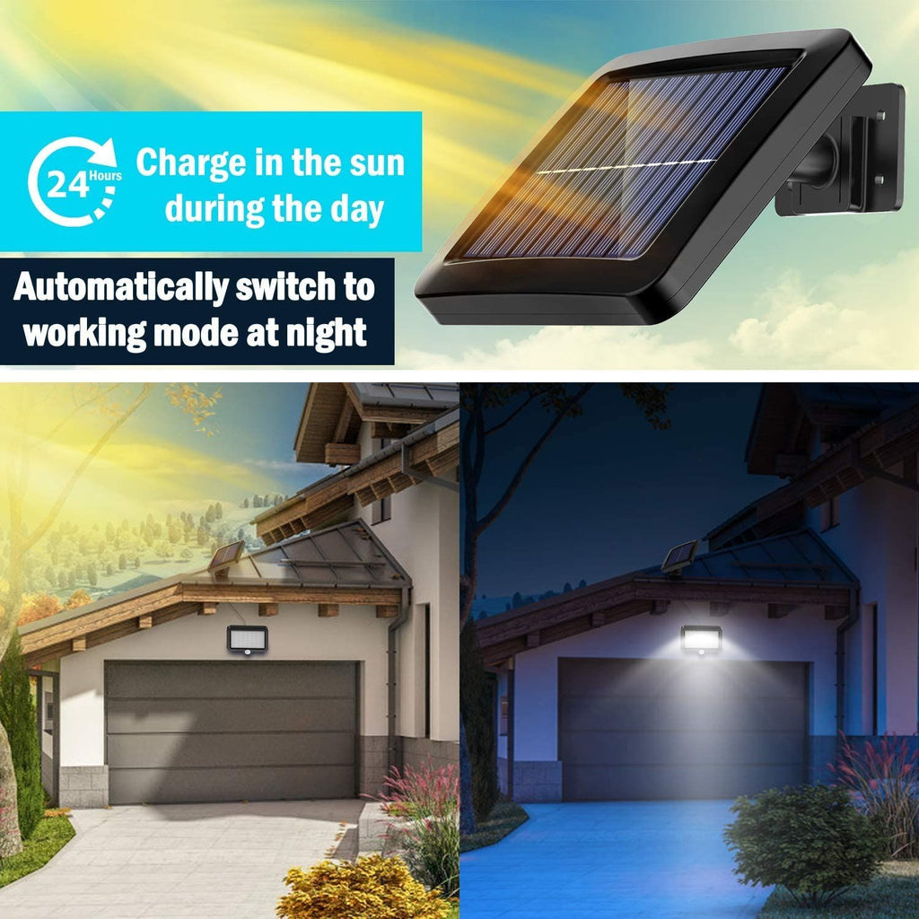 Solar Light Outdoor, 56 LED Solar Light Outside with Motion Detector, IP65 Waterproof, 120° Lighting Angle