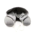 Travel Pillow with Hood for Airplane,Pure Memory Foam Hooded Neck Pillow for Traveling, Car,Office,Soft,Machine Washable,Gray
