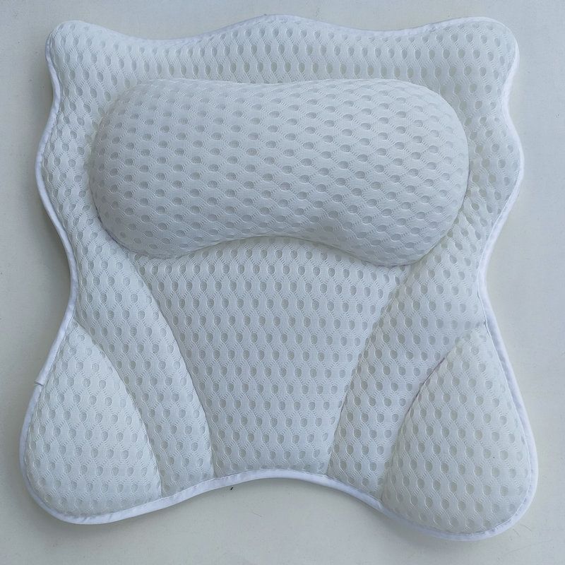 Bath Pillows for Tub Neck and Back Support,Bath Pillow Luxury Bathtub Pillow with 4D Air Mesh 6 Strong Suction Cups
