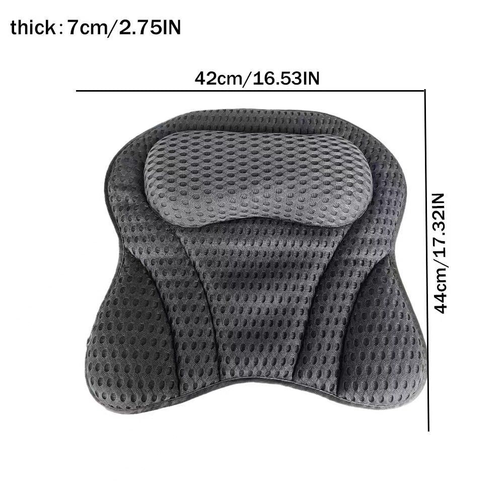 Bath Pillow Bathtub Pillow, Luxury Bath Pillows for Tub Neck and Back Support, Bath Tub Pillow Headrest with Soft 4D