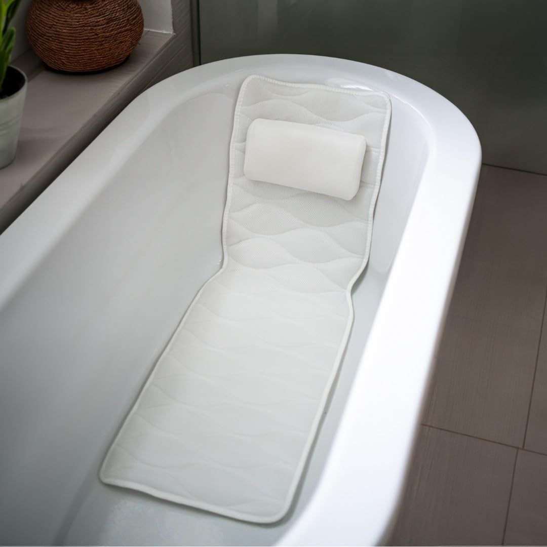 Bath Pillows for Tub Neck and Back Support - Full Body Bath Pillow for Bathtub Premium Comfort for Ultimate Home Spa