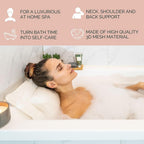 Bath Pillows for Tub Neck and Back Support - Full Body Bath Pillow for Bathtub Premium Comfort for Ultimate Home Spa