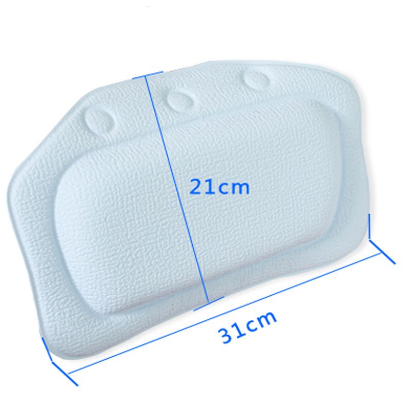 Bath Pillow Bathtub Pillow Luxury Spa Bath Pillows for Tub Neck and Back Support Headrest with Soft Mesh Fabric