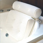 Bathtub Pillow for Neck and Back Support with Drying Hook, Bathtub Pillow Machine Headrest for Soaking & Straight Back Tubs