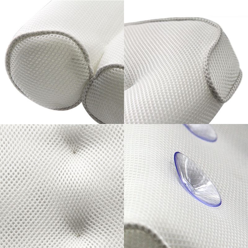 Bathtub Pillow for Neck and Back Support with Drying Hook, Bathtub Pillow Machine Headrest for Soaking & Straight Back Tubs