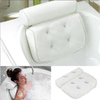 Bathtub Pillow for Neck and Back Support with Drying Hook, Bathtub Pillow Machine Headrest for Soaking & Straight Back Tubs