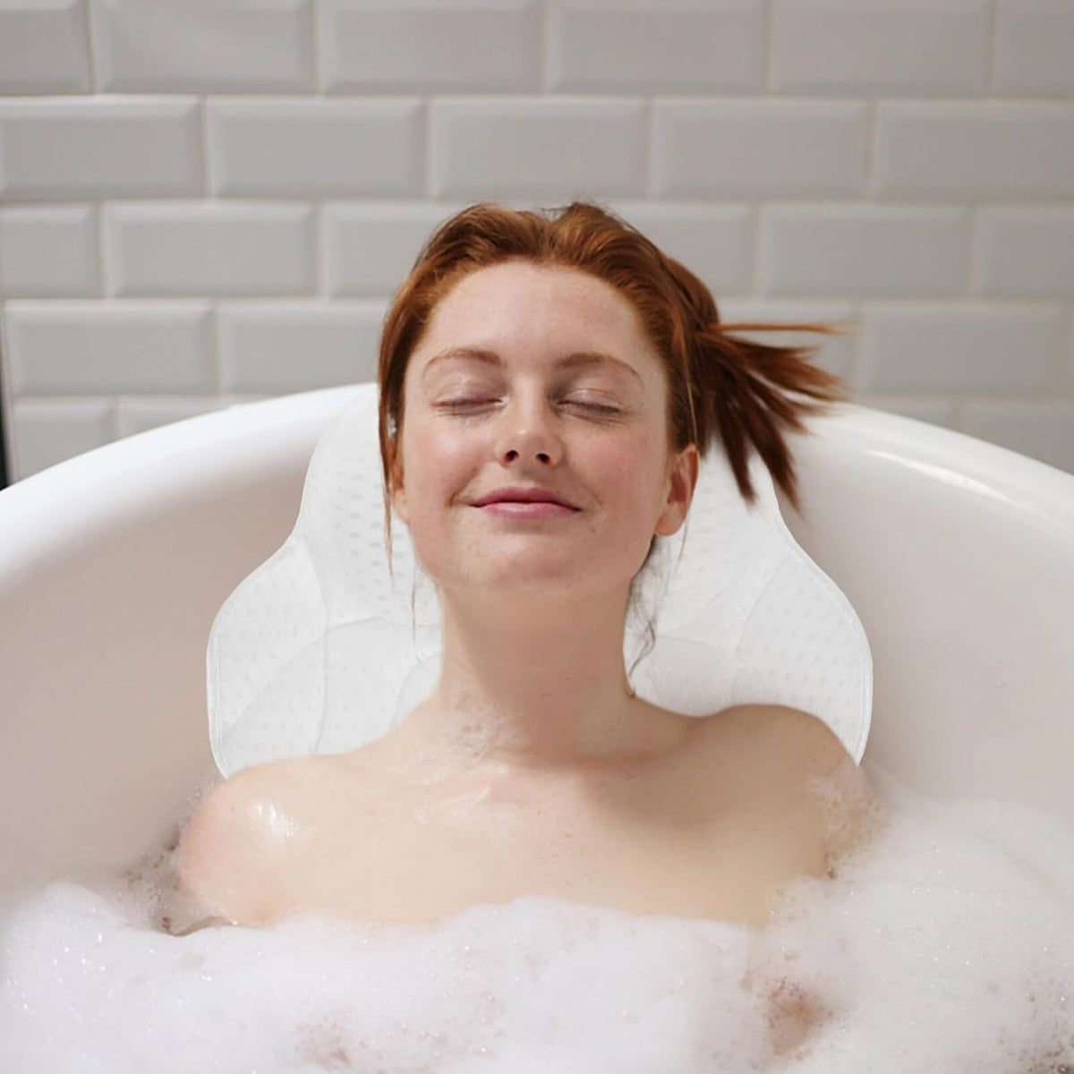 Bath Pillow Bathtub Pillow with Non-Slip Suction Cups Shell Shaped Tub Neck Back Support Pillows Bath Tub Headrest Pillow