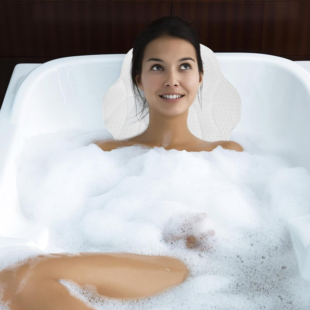 Bath Pillow Bathtub Pillow with Non-Slip Suction Cups Shell Shaped Tub Neck Back Support Pillows Bath Tub Headrest Pillow