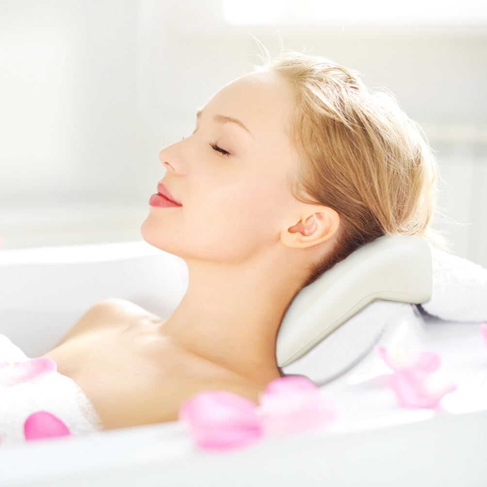 Bathtub Pillow Headrest Bath Pillows Bathroom Bath Pillow Household Bathing Pillow Reusable Bathtub Pillow Head Rest Pad