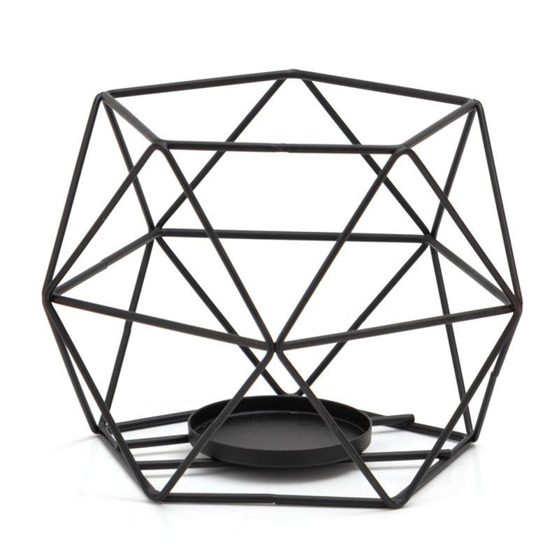 Tealight Holders Metal Wire Iron Tea Light Candle Holder Geometric Candle Holder Centerpieces for Wedding -3pcs