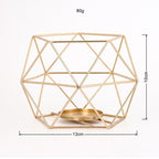 Tealight Holders Metal Wire Iron Tea Light Candle Holder Geometric Candle Holder Centerpieces for Wedding -3pcs