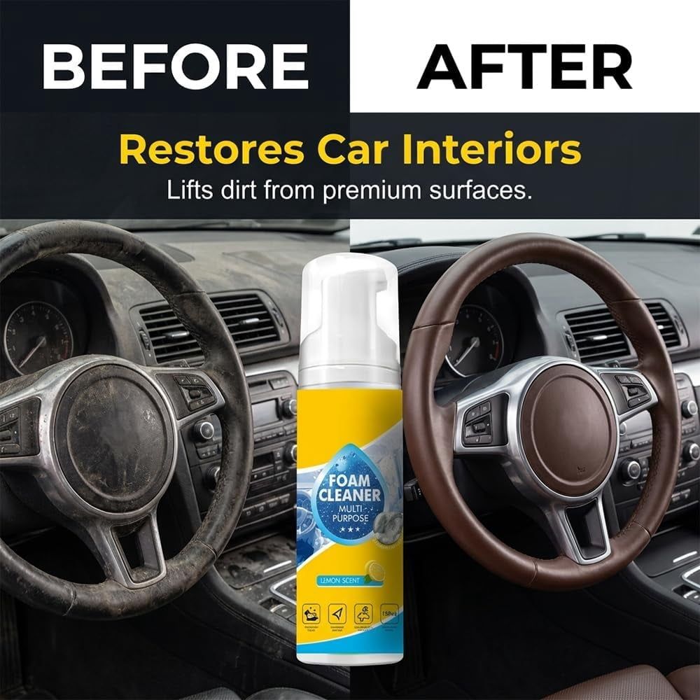 Multi Enzyme Cleaner,  Multi-Enzyme Foam Cleaner,Multi-Surface Foam Cleaner Spray for Kitchen, Upholstery, Carpet & Car Interior