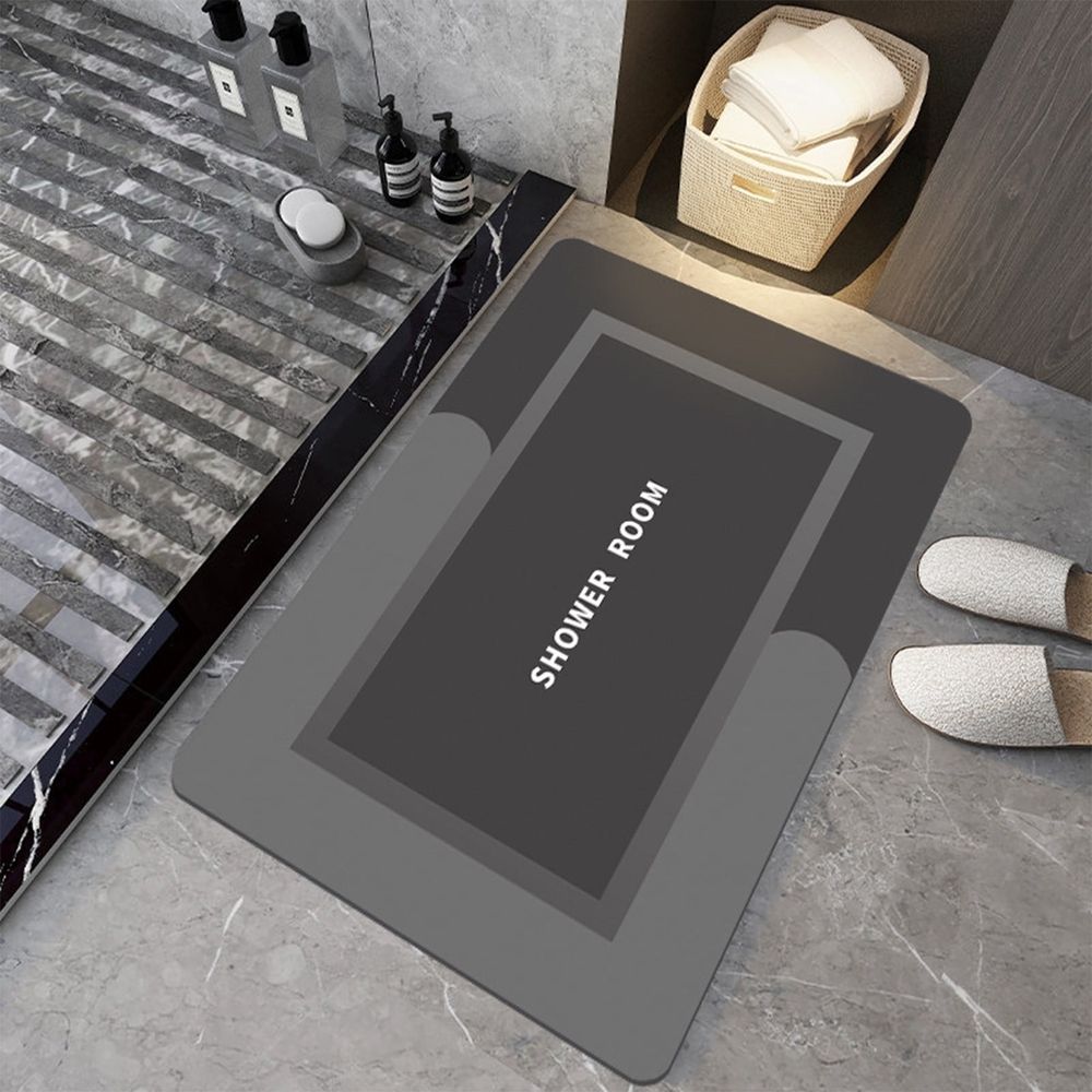 Rubber Backing Thin Bathroom Rug, Quick-Drying Non-Slip Bathroom Mat, Super Absorbent Washable Bath Rug Shower Mat For Bathroom Floor Bathtub Shower Sink