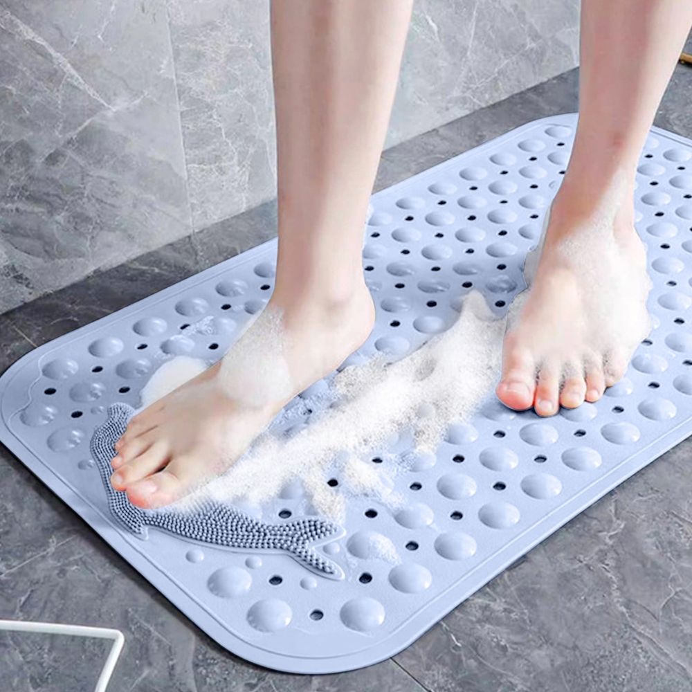 Non Slip Bathtub Mat, Shower Foot Scrubber Mat, Non Slip Bath Mat for Tub with Suction Cups, Non Slip Shower Mats for for Quick Drying