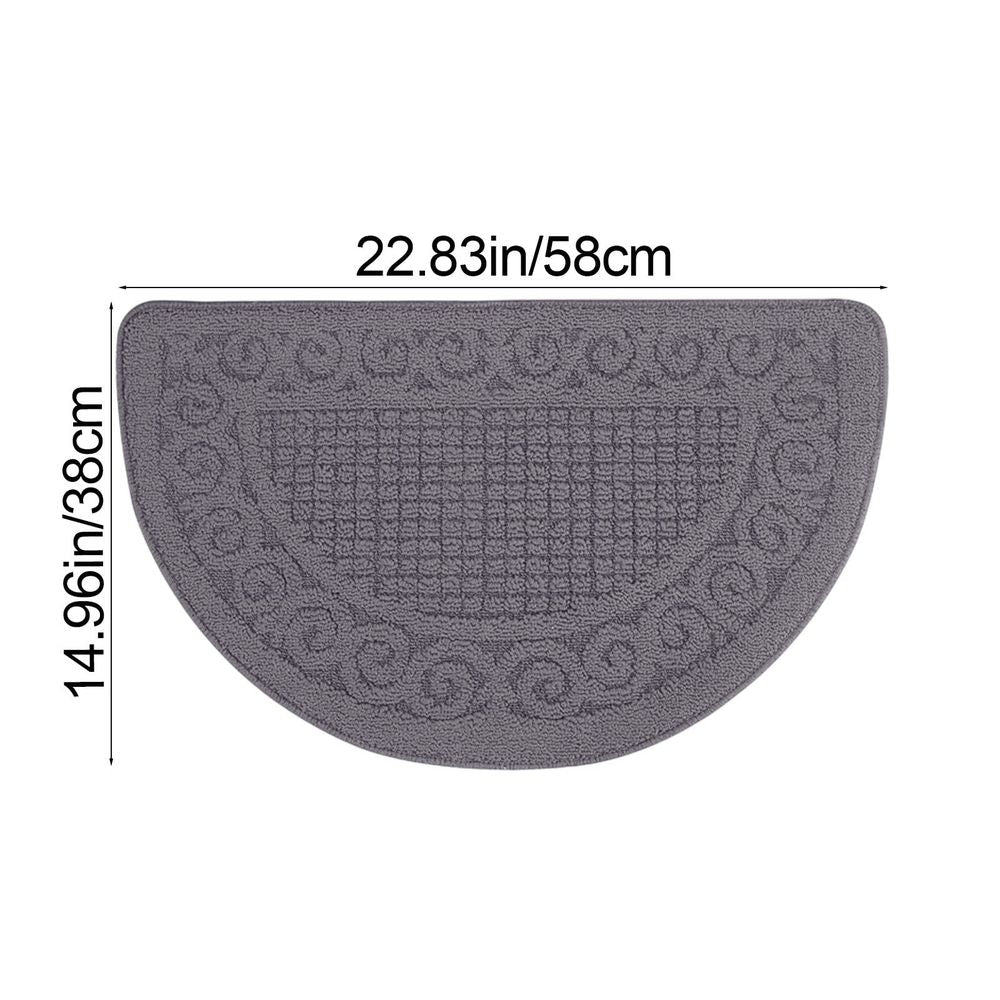 Half Circle Door Mat, Stain-Resist Door Mats, Non-Slip Polyester Floor Carpet, for Front Back Door and Entryway