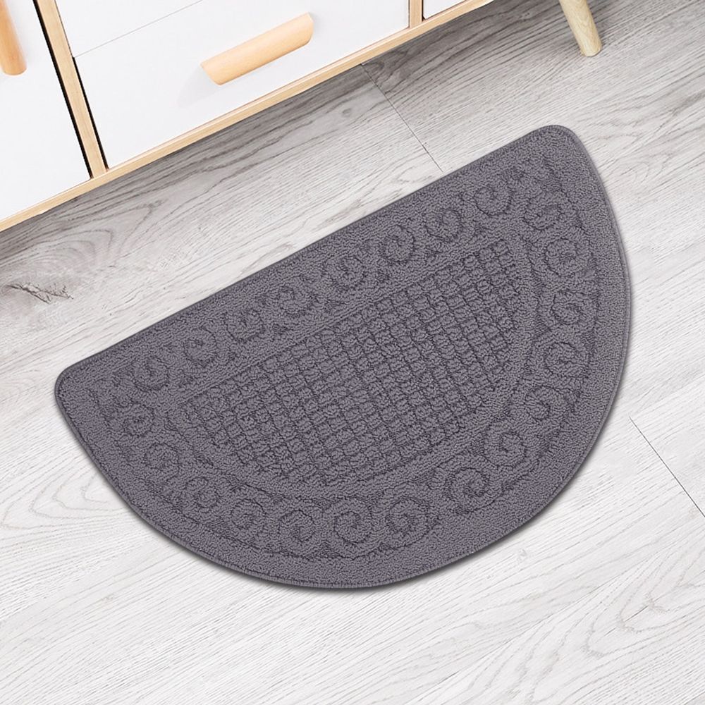 Half Circle Door Mat, Stain-Resist Door Mats, Non-Slip Polyester Floor Carpet, for Front Back Door and Entryway